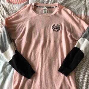 PINK pink crew neck sweatshirt
